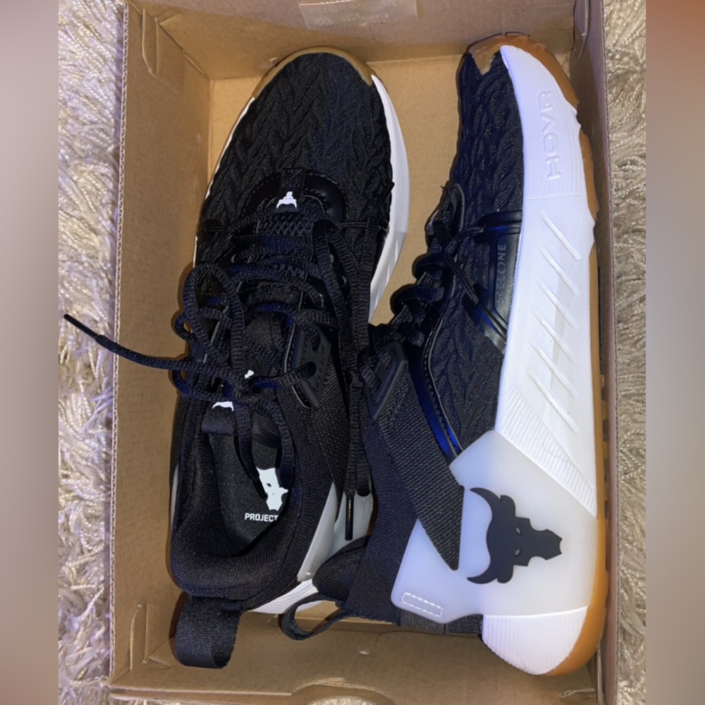 Under Armour Women’s Project Rock 6 Training Shoe Black/White